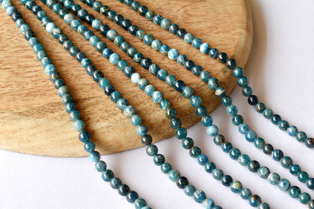Apatite Beads, Natural Crystal Round Beads 4mm to 10mm. | Beads | Wiccan Center