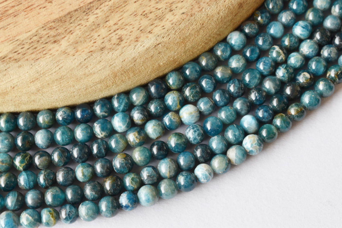 Apatite Beads, Natural Crystal Round Beads 4mm to 10mm. | Beads | Wiccan Center