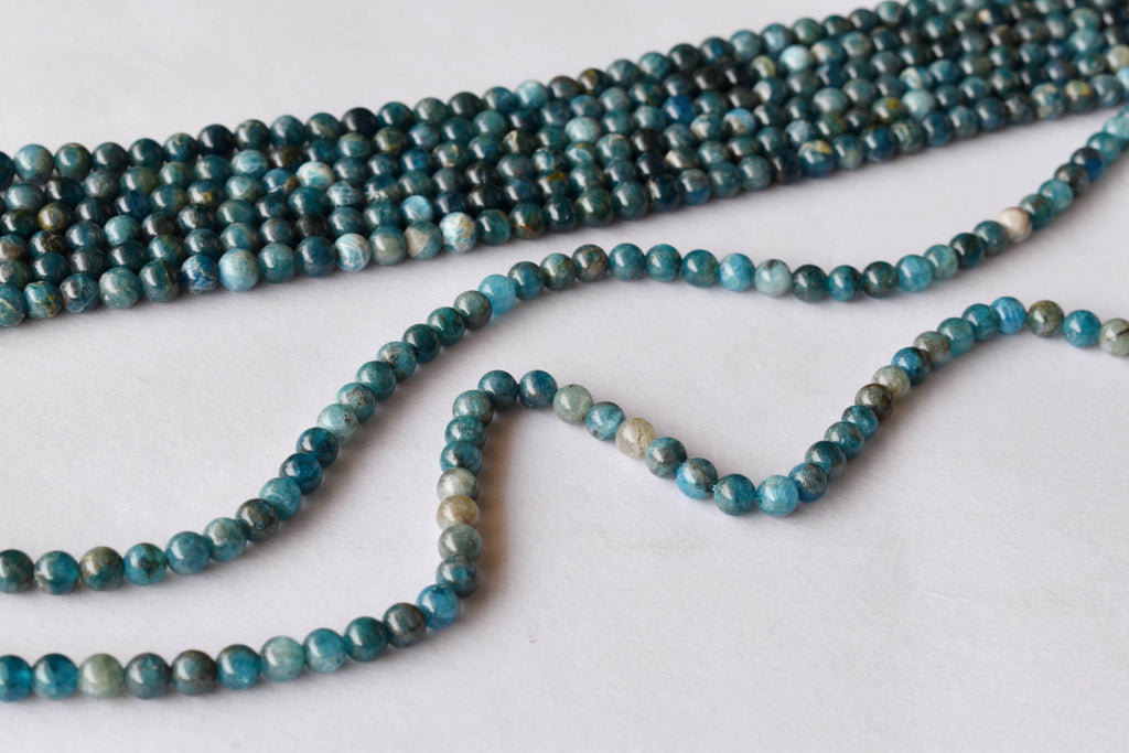 Apatite Beads, Natural Crystal Round Beads 4mm to 10mm. | Beads | Wiccan Center