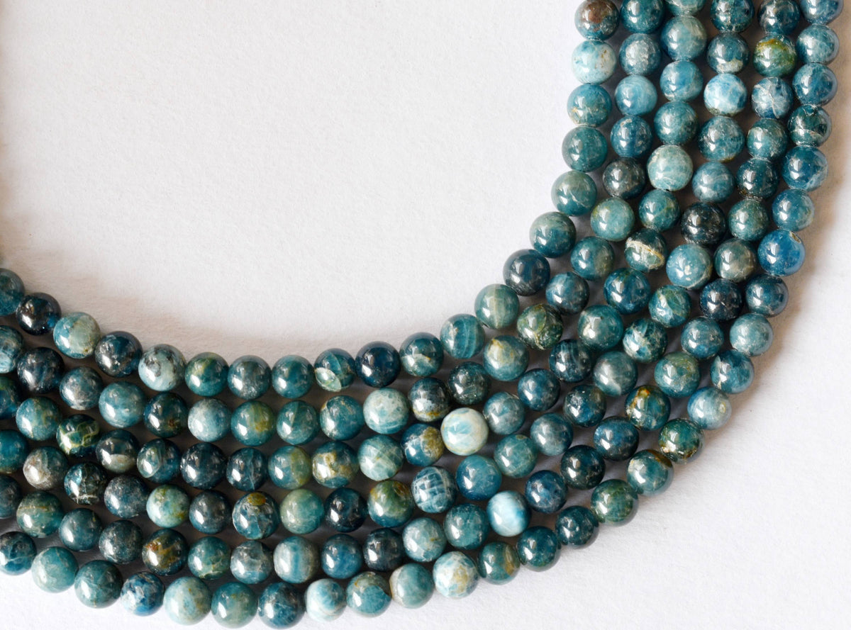 Apatite Beads, Natural Crystal Round Beads 4mm to 10mm. | Beads | Wiccan Center