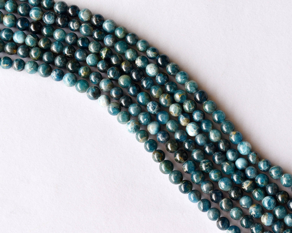 Apatite Beads, Natural Crystal Round Beads 4mm to 10mm. | Beads | Wiccan Center