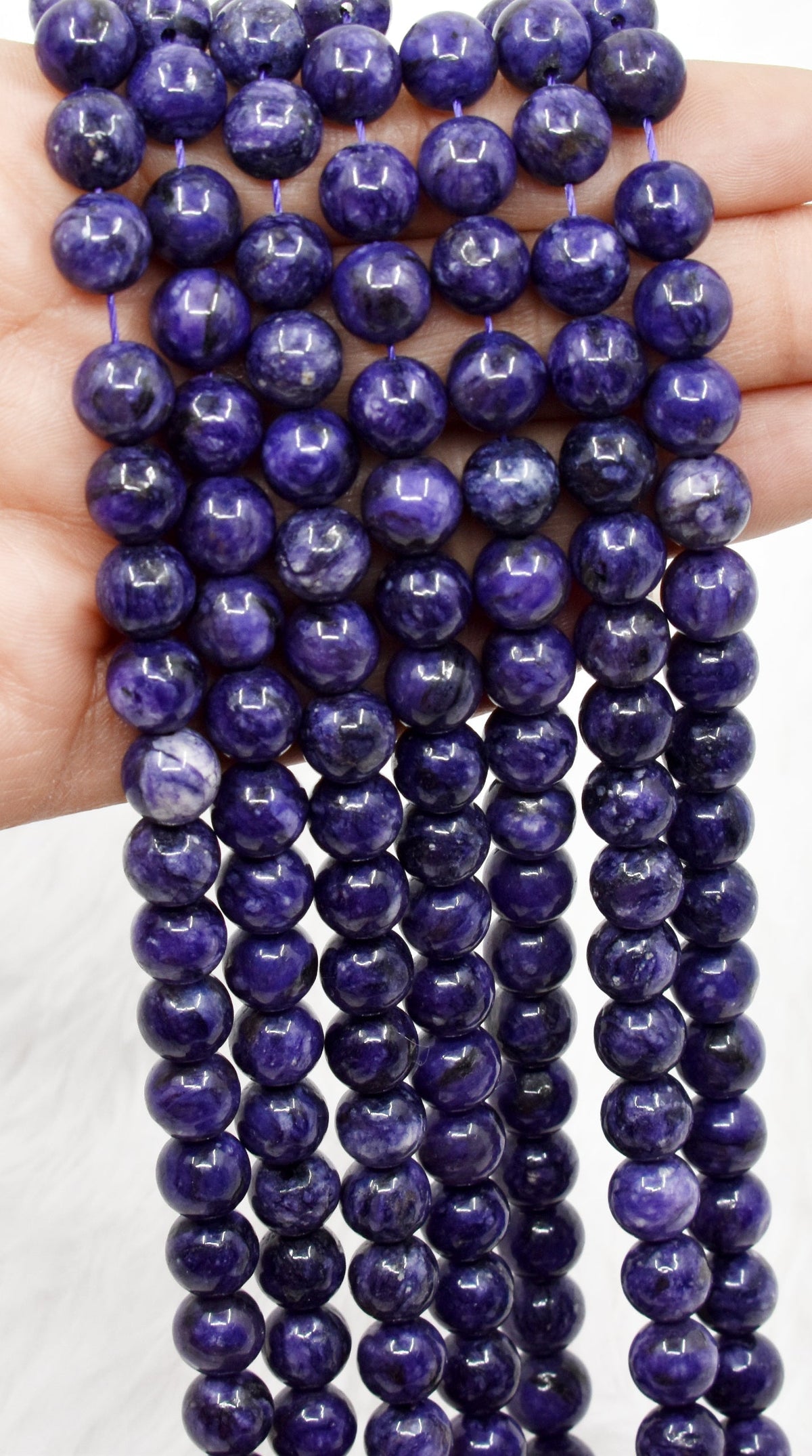 Chariote Dyed Beads, Natural Round Crystal Beads 6mm to 10mm. | | Wiccan Center