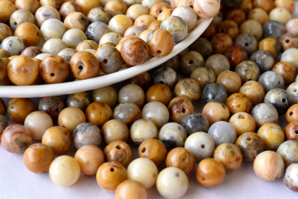 Crazy Lace Agate Beads, Natural Round Crystal Beads 4mm to 12mm | | Wiccan Center