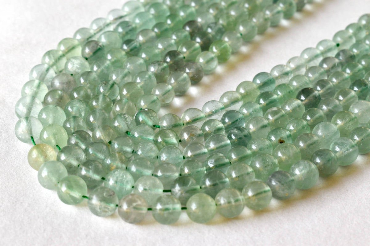Green Fluorite Beads, Natural Round Crystal Beads 4mm to 10mm | | Wiccan Center