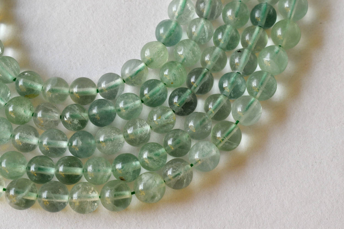 Green Fluorite Beads, Natural Round Crystal Beads 4mm to 10mm | | Wiccan Center