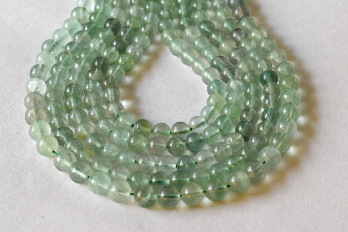 Green Fluorite Beads, Natural Round Crystal Beads 4mm to 10mm | | Wiccan Center