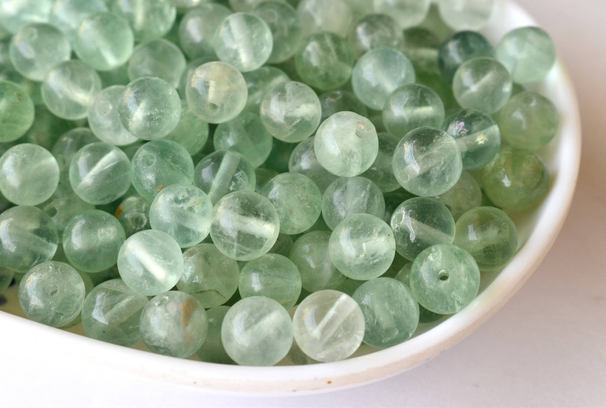 Green Fluorite Beads, Natural Round Crystal Beads 4mm to 10mm | | Wiccan Center