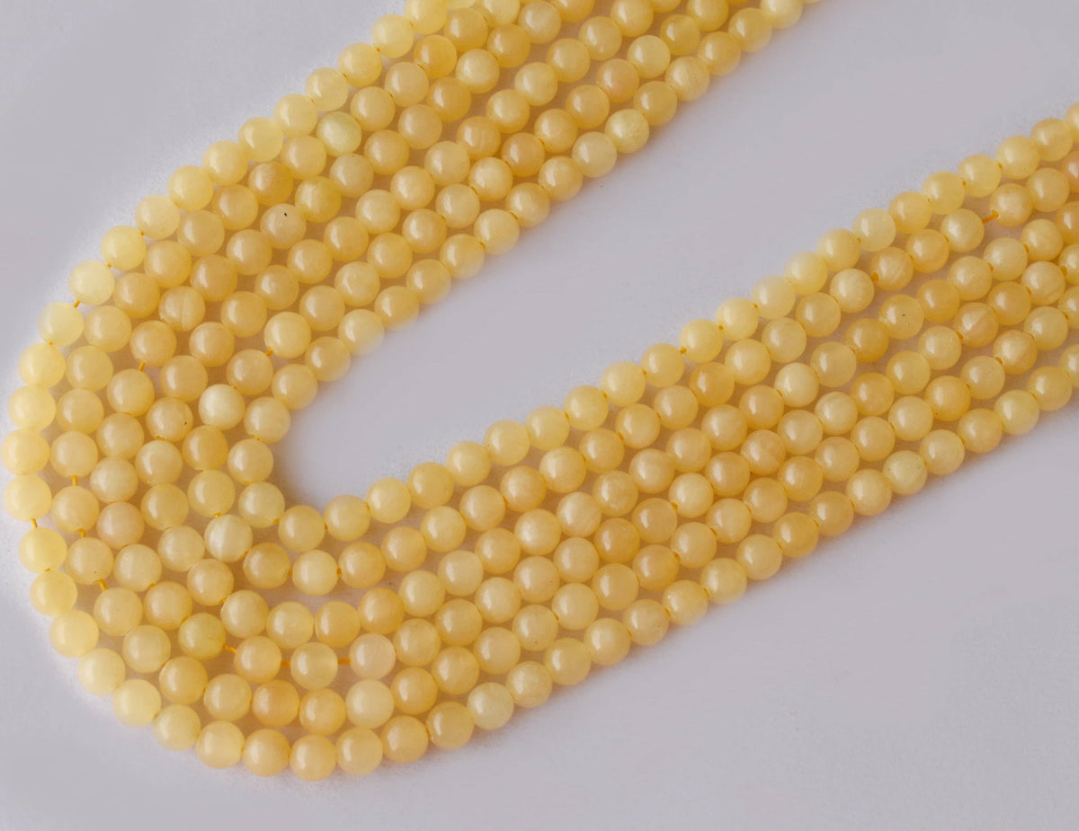 Honey Calcite Beads, Natural Round Crystal Beads 4mm to 12mm | | Wiccan Center