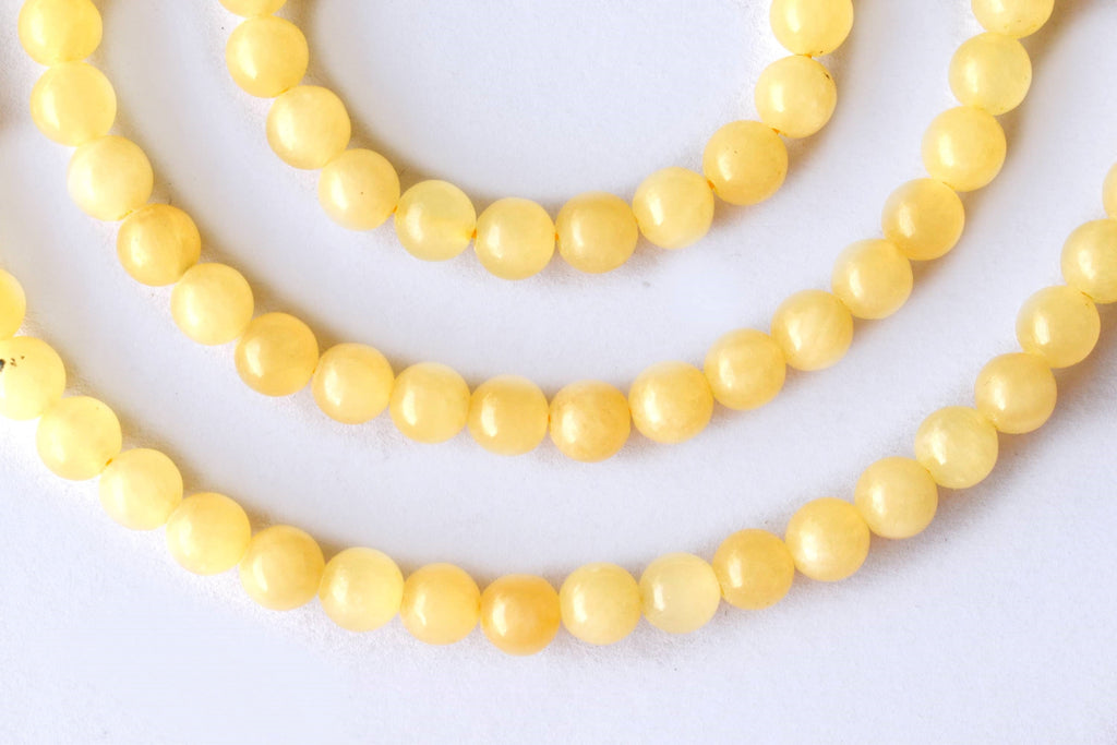Honey Calcite Beads, Natural Round Crystal Beads 4mm to 12mm | | Wiccan Center