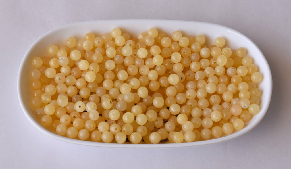 Honey Calcite Beads, Natural Round Crystal Beads 4mm to 12mm | | Wiccan Center