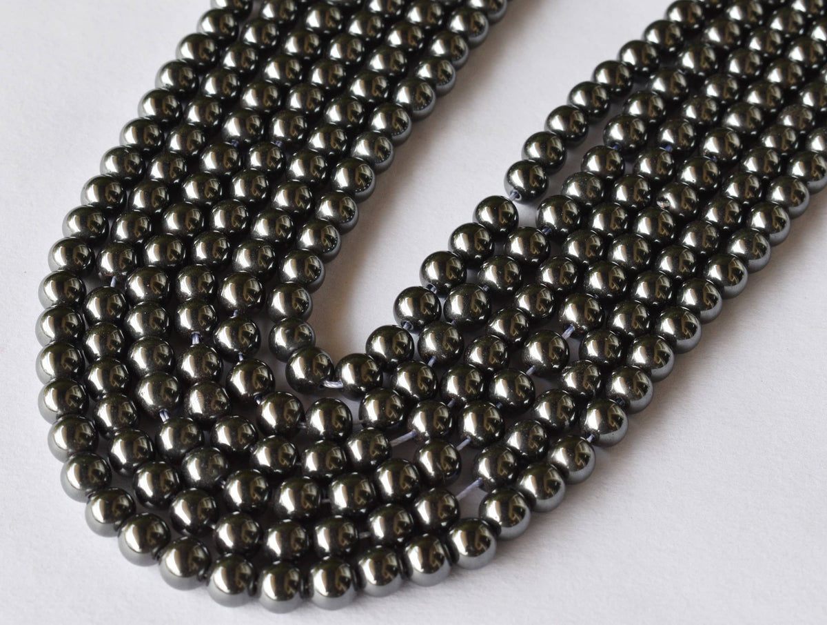 Hematite Beads, Natural Round Crystal Beads. | Beads | Wiccan Center