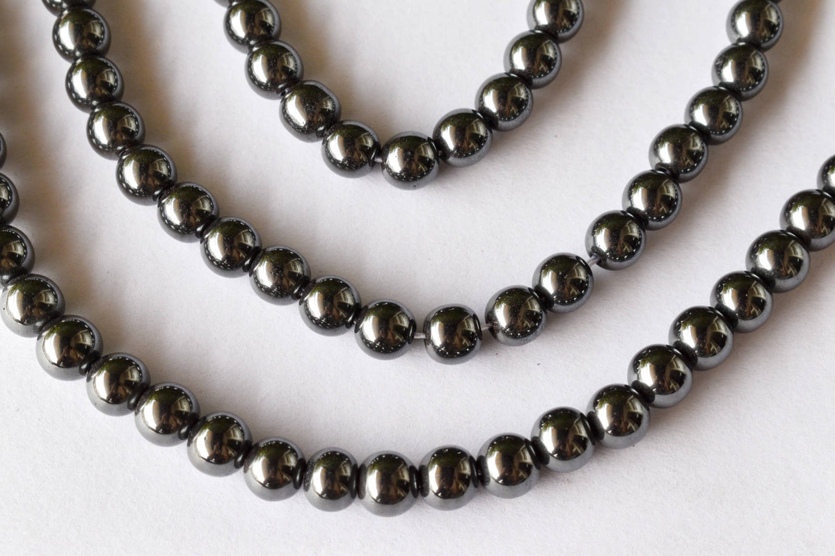 Hematite Beads, Natural Round Crystal Beads. | Beads | Wiccan Center