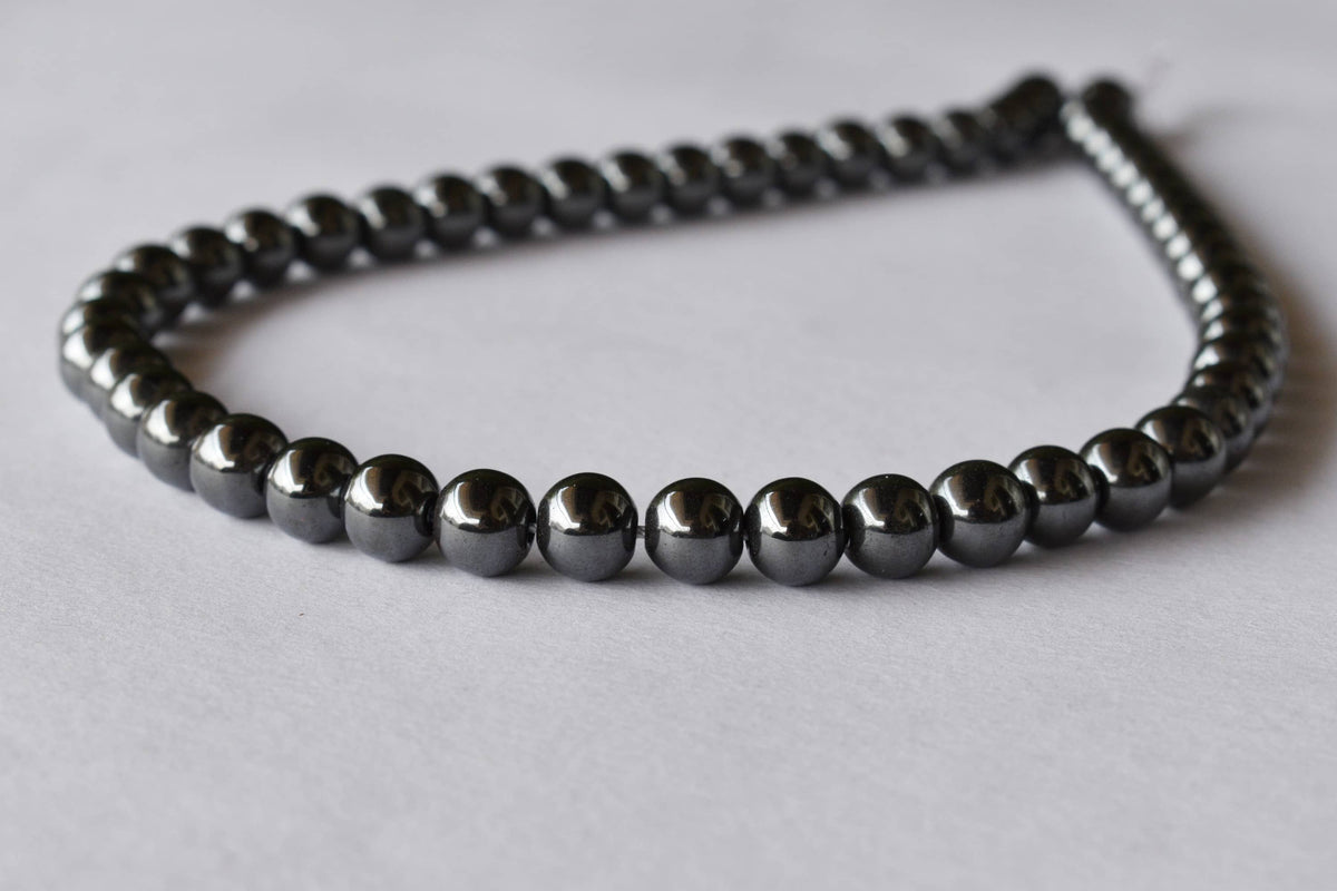 Hematite Beads, Natural Round Crystal Beads. | Beads | Wiccan Center