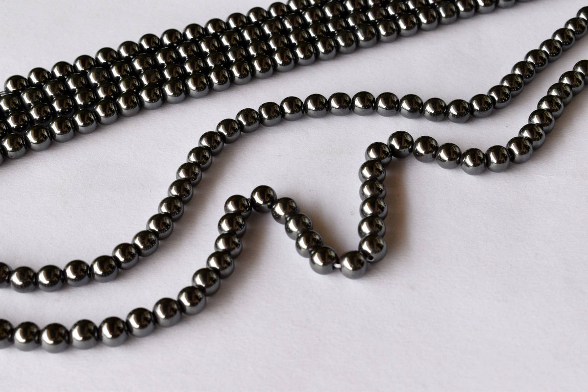 Hematite Beads, Natural Round Crystal Beads. | Beads | Wiccan Center