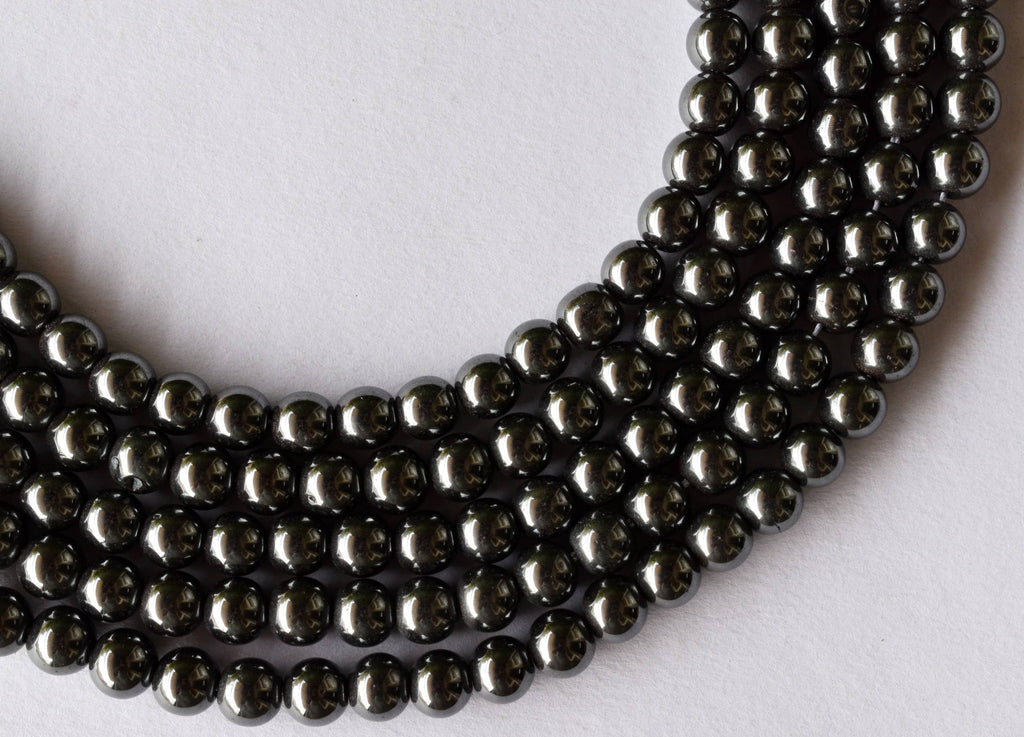 Hematite Beads, Natural Round Crystal Beads. | Beads | Wiccan Center