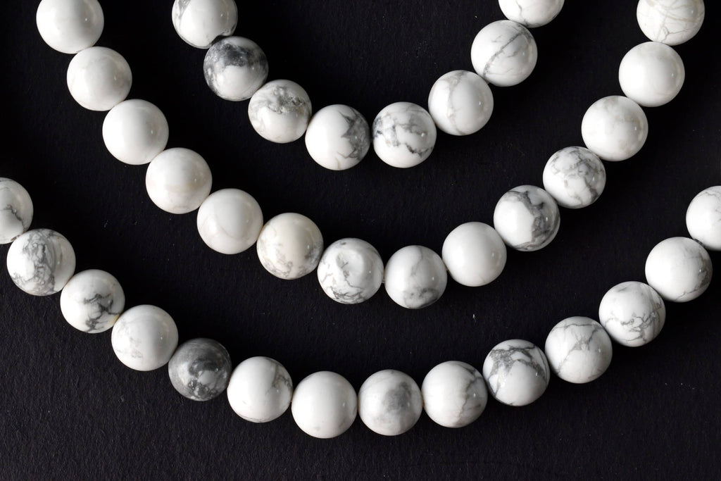 Howlite Beads, Natural Round Crystal Beads 4mm to 12mm | | Wiccan Center