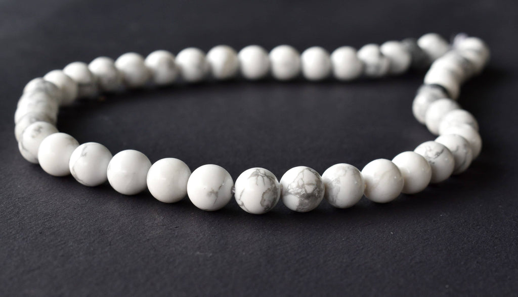 Howlite Beads, Natural Round Crystal Beads 4mm to 12mm | | Wiccan Center