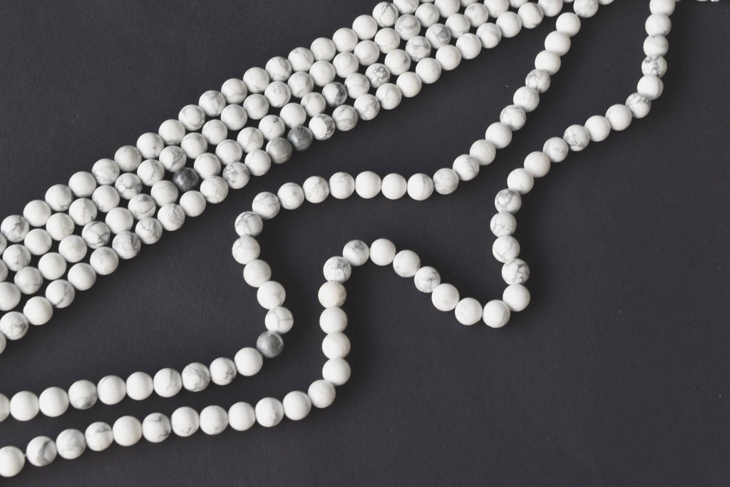 Howlite Beads, Natural Round Crystal Beads 4mm to 12mm | | Wiccan Center