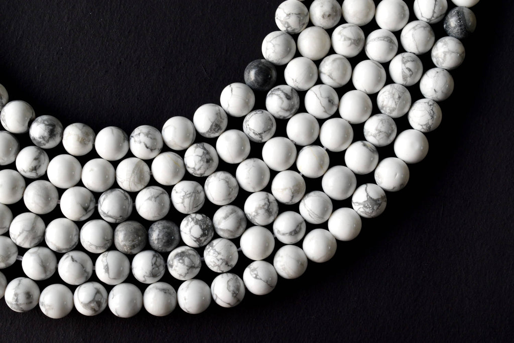Howlite Beads, Natural Round Crystal Beads 4mm to 12mm | | Wiccan Center