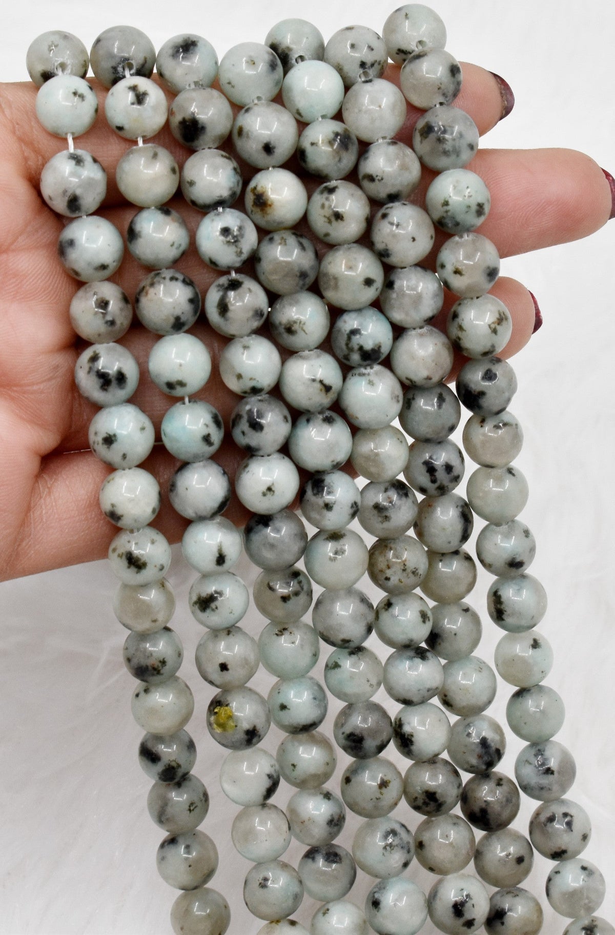 Kiwi Jasper Beads, Natural Round Crystal Beads 4mm to 12mm | | Wiccan Center