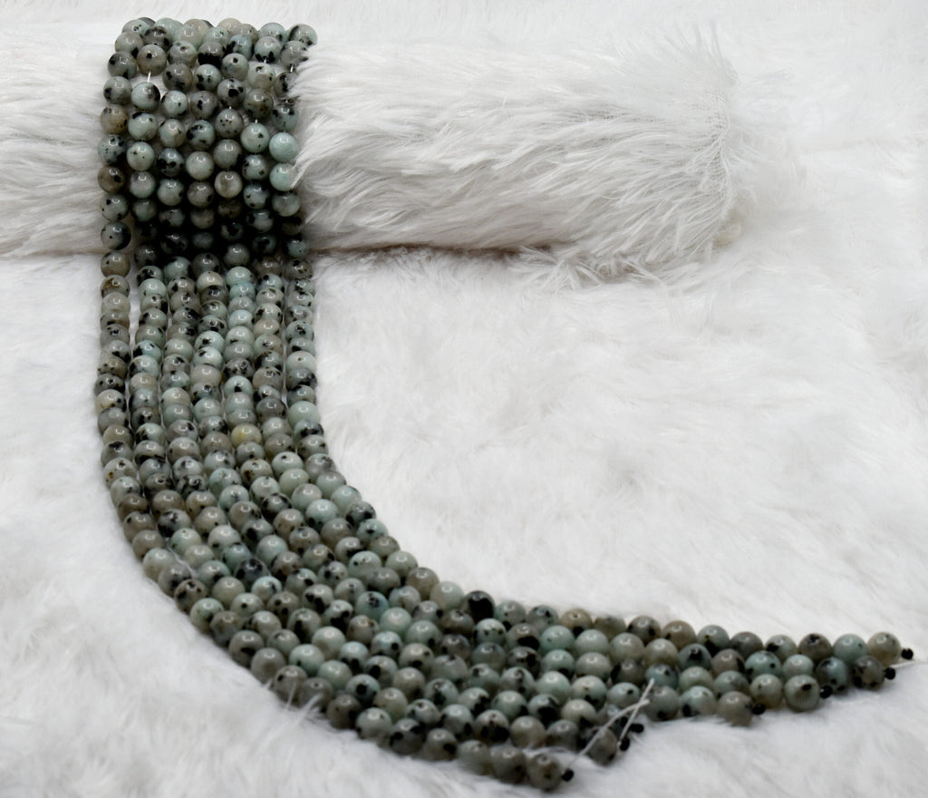 Kiwi Jasper Beads, Natural Round Crystal Beads 4mm to 12mm | | Wiccan Center
