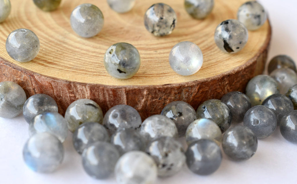 Labradorite Beads, Natural Round Crystal Beads 4mm to 12mm | | Wiccan Center