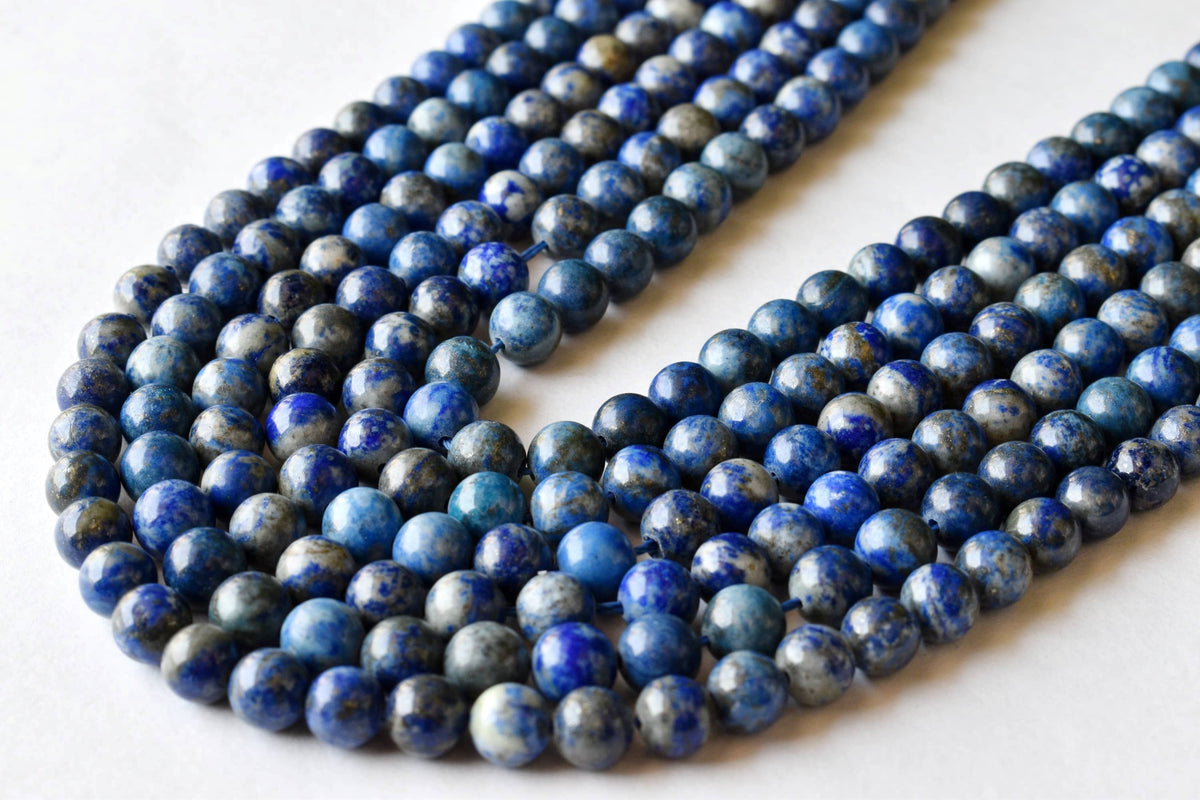 Lapis Lazuli Beads, Natural Round Crystal Beads 6mm to 12mm | | Wiccan Center