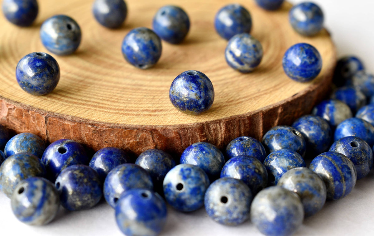 Lapis Lazuli Beads, Natural Round Crystal Beads 6mm to 12mm | | Wiccan Center