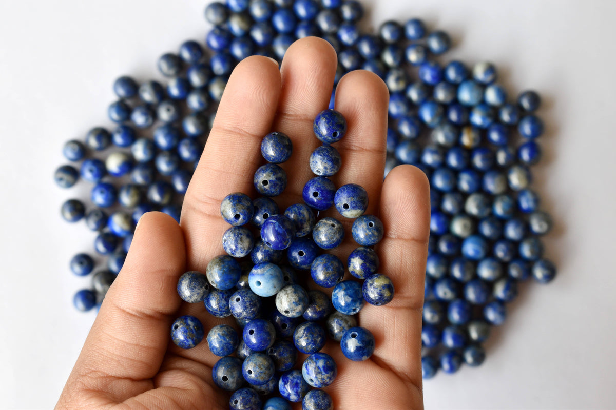 Lapis Lazuli Beads, Natural Round Crystal Beads 6mm to 12mm | | Wiccan Center