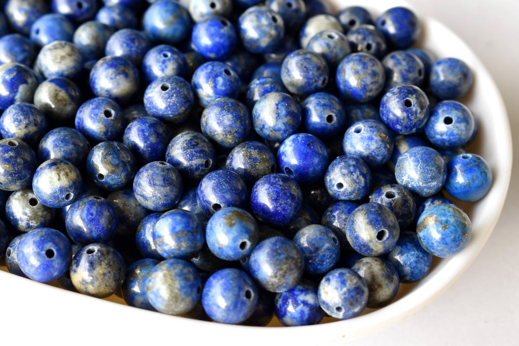 Lapis Lazuli Beads, Natural Round Crystal Beads 6mm to 12mm | | Wiccan Center