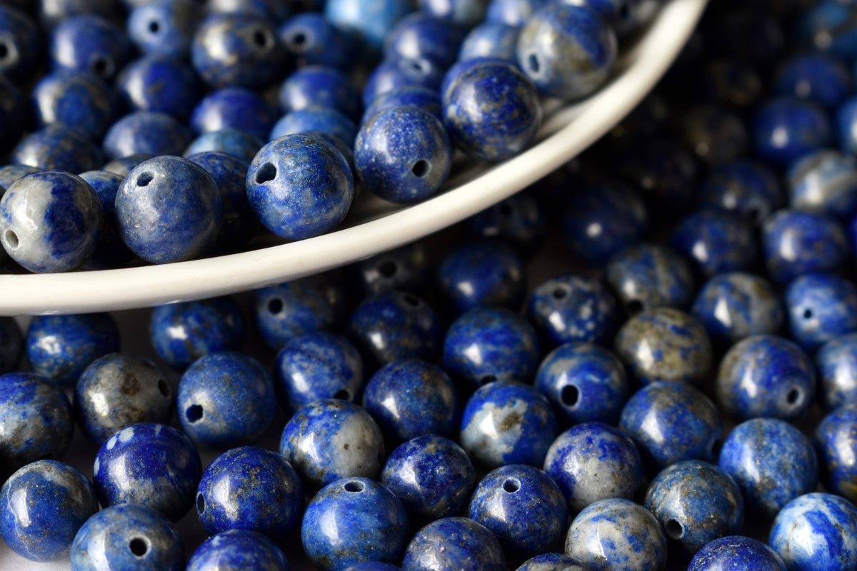 Lapis Lazuli Beads, Natural Round Crystal Beads 6mm to 12mm | | Wiccan Center