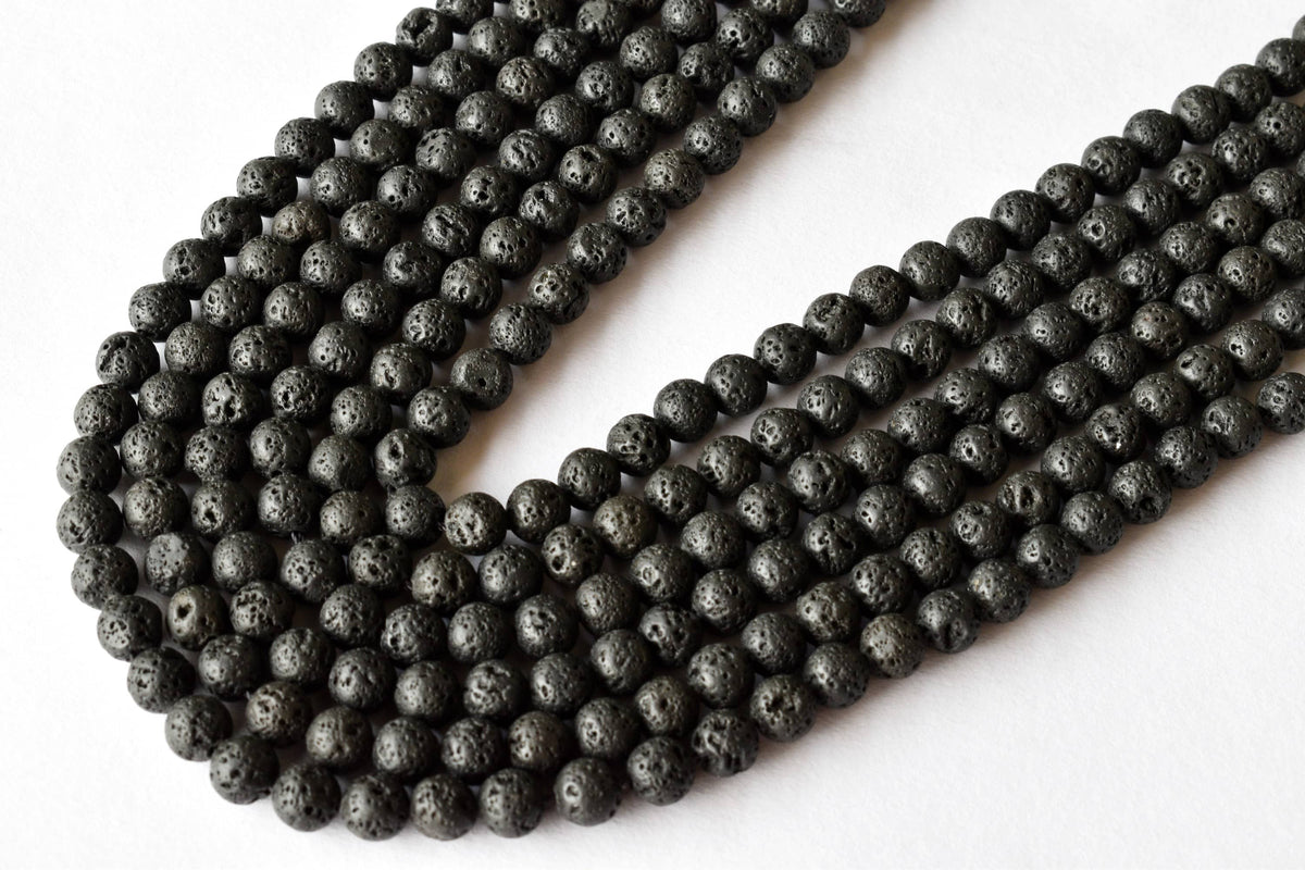 Lava Beads, Natural Round Crystal Beads 4mm to 12mm | | Wiccan Center