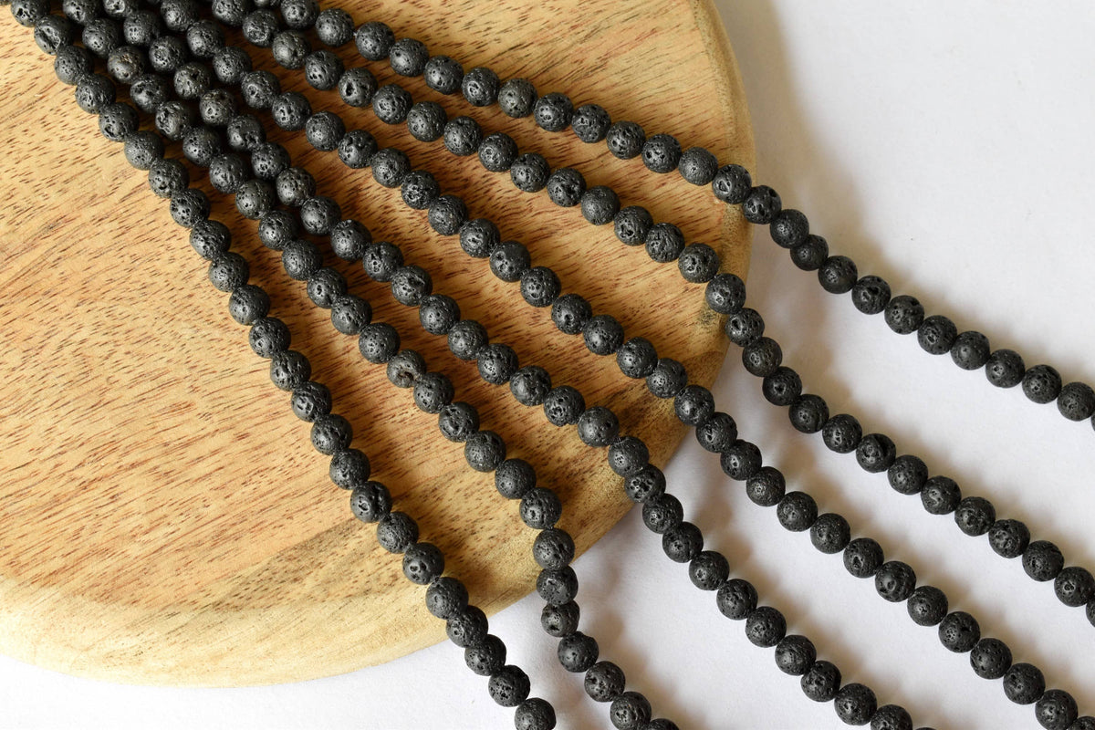 Lava Beads, Natural Round Crystal Beads 4mm to 12mm | | Wiccan Center