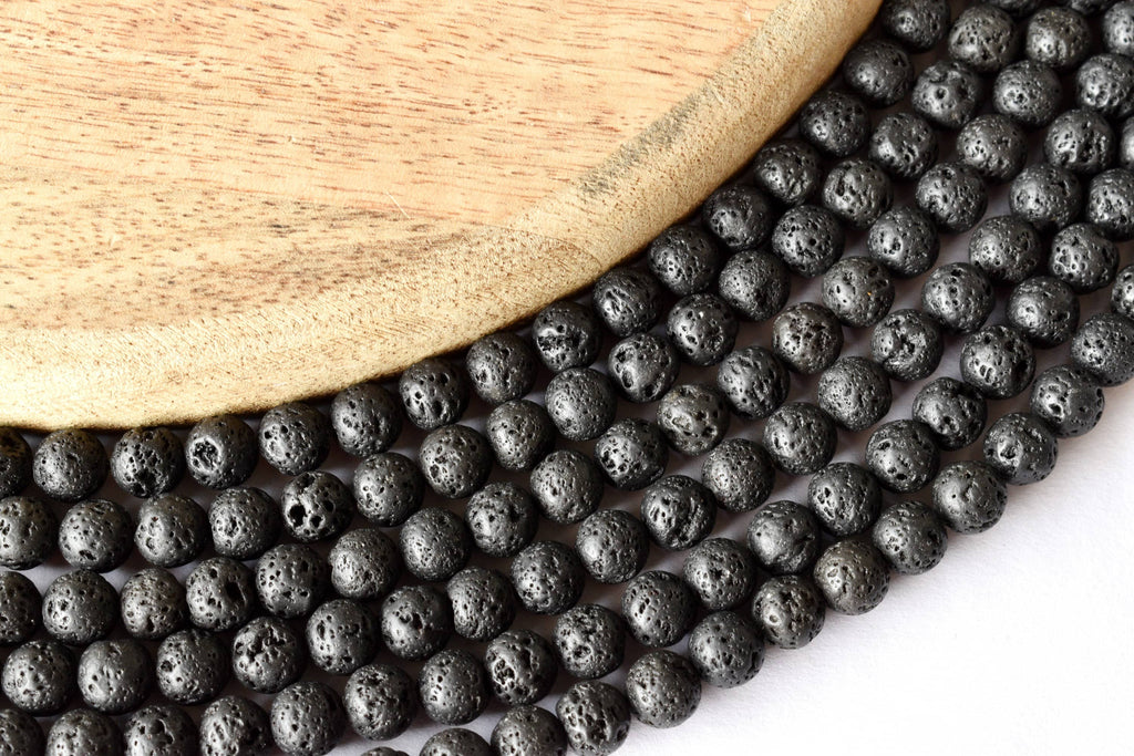 Lava Beads, Natural Round Crystal Beads 4mm to 12mm | | Wiccan Center
