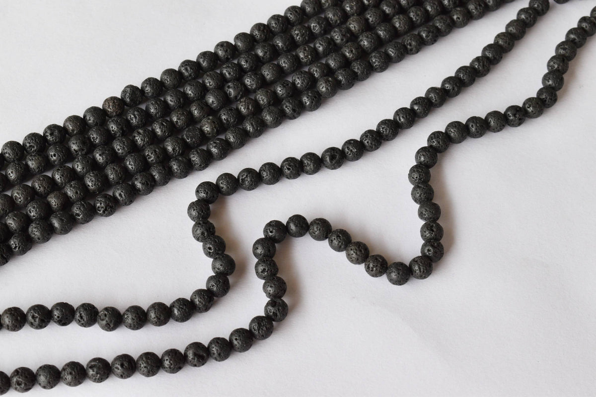 Lava Beads, Natural Round Crystal Beads 4mm to 12mm | | Wiccan Center