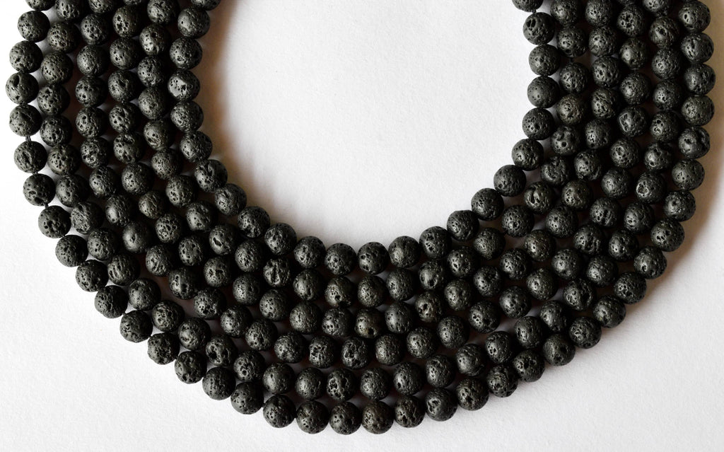 Lava Beads, Natural Round Crystal Beads 4mm to 12mm | | Wiccan Center