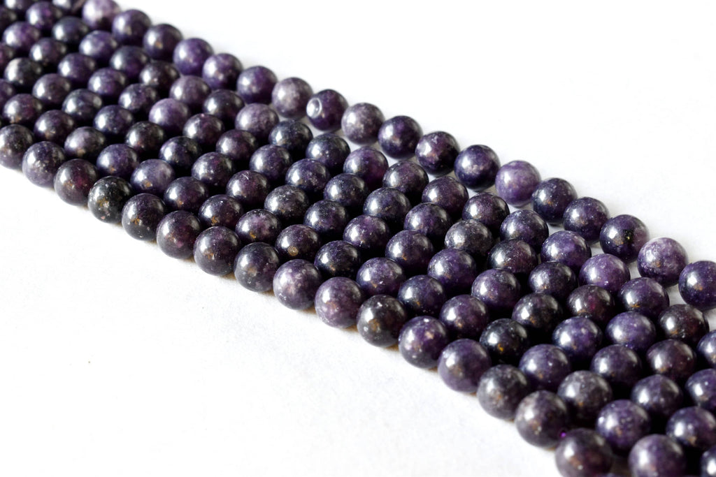 Lepidolite Beads, Natural Round Crystal Beads 6mm to 10mm | | Wiccan Center