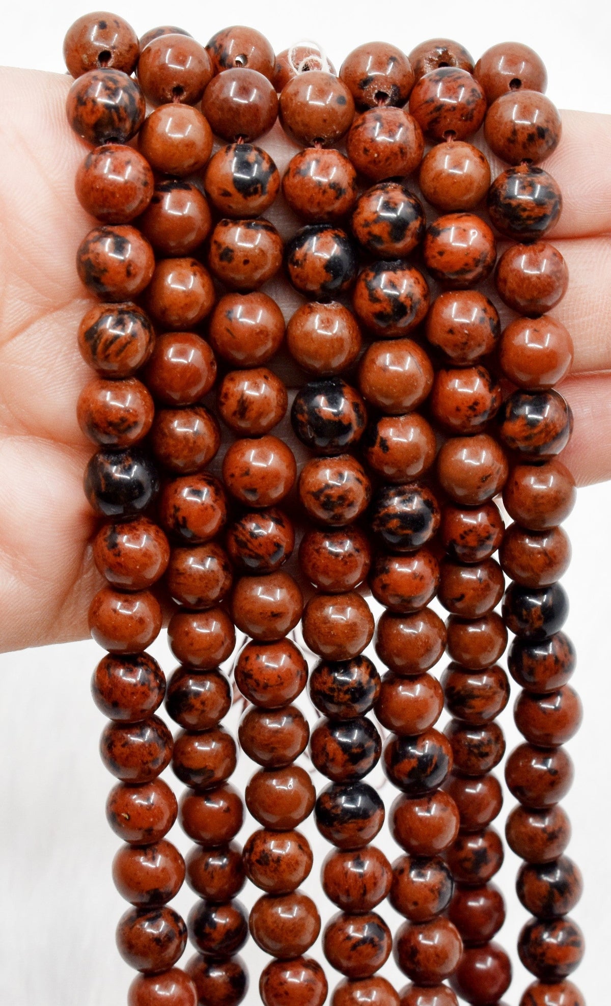 Mahogany Obsidian Beads, Natural Round Crystal Beads 4mm to 12mm | | Wiccan Center