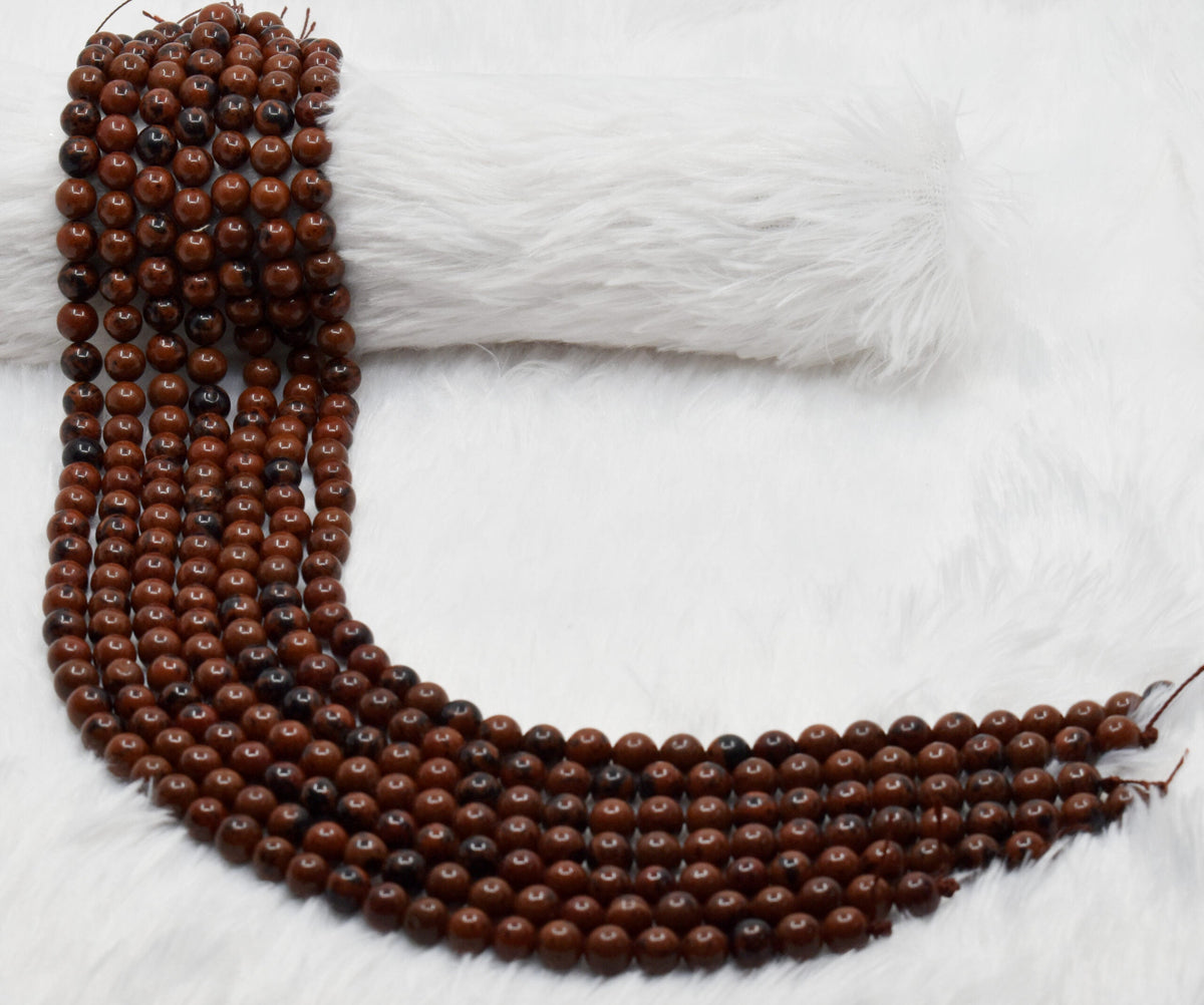Mahogany Obsidian Beads, Natural Round Crystal Beads 4mm to 12mm | | Wiccan Center