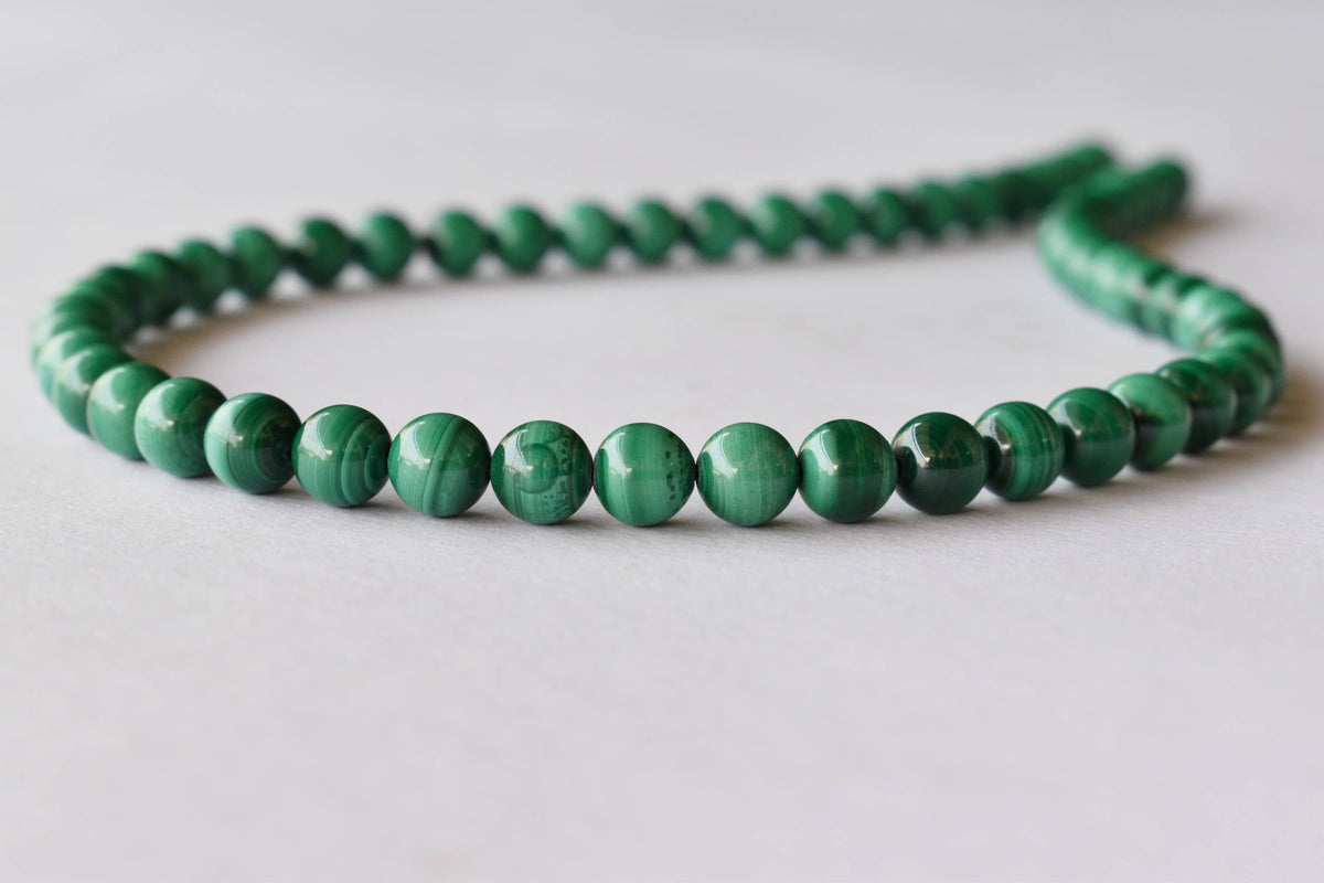 Malachite Beads, Natural Round Crystal Beads 4 to10mm.