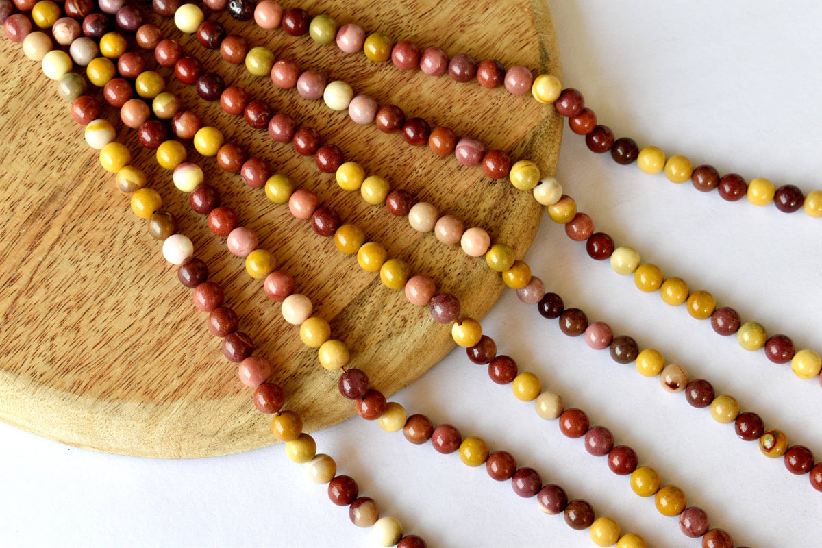 Mookaite Beads, Natural Round Crystal Beads 4mm to 12mm | | Wiccan Center