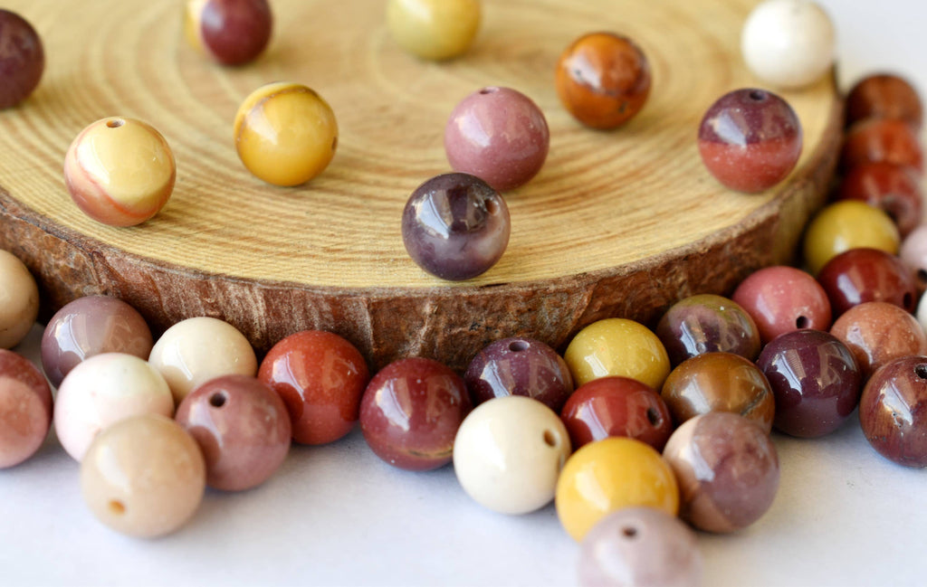 Mookaite Beads, Natural Round Crystal Beads 4mm to 12mm | | Wiccan Center