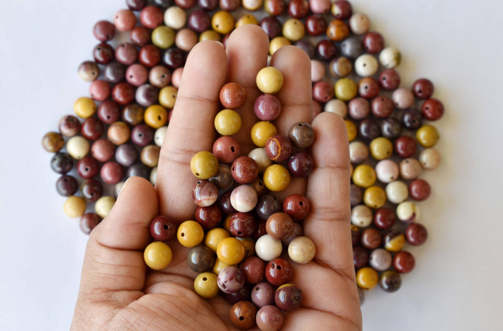 Mookaite Beads, Natural Round Crystal Beads 4mm to 12mm | | Wiccan Center