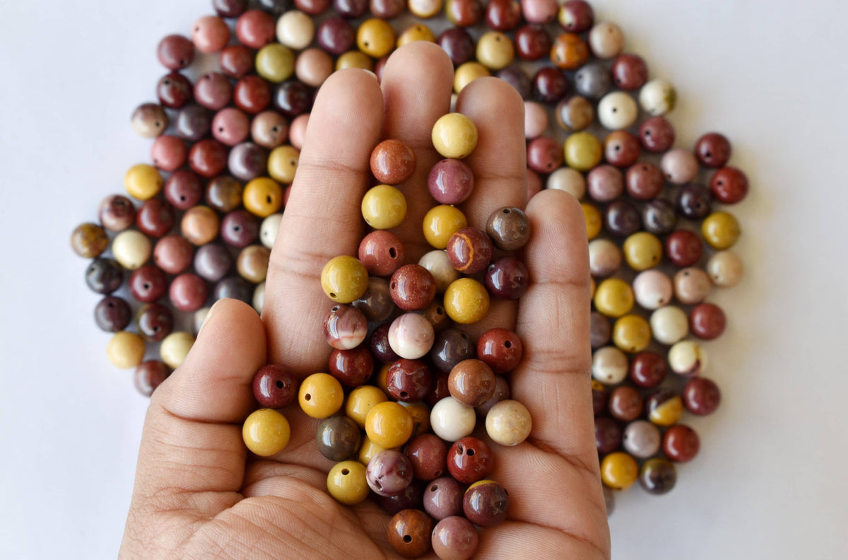 Mookaite Beads, Natural Round Crystal Beads 4mm to 12mm | | Wiccan Center