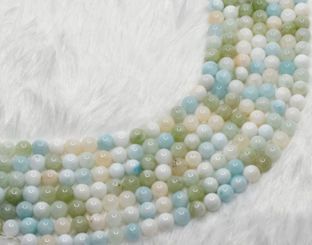 Morganite Beads, Natural Round Crystal Beads 4mm,6mm, 8mm. | | Wiccan Center