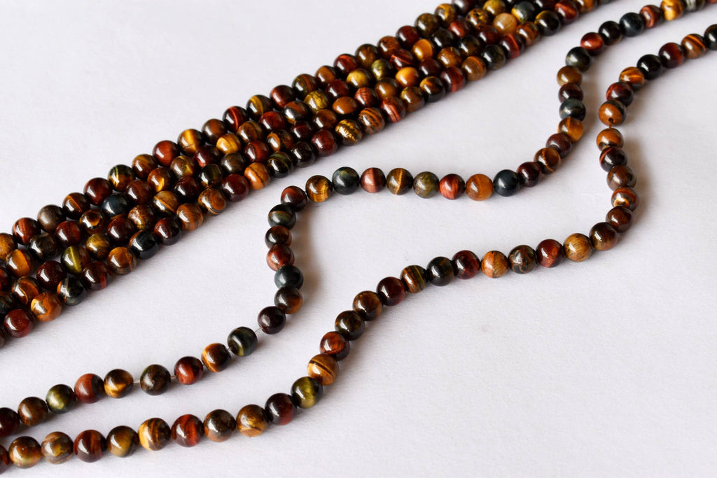 Multi Tiger Eye Beads, Natural Round Crystal Beads 6mm to 10mm | | Wiccan Center