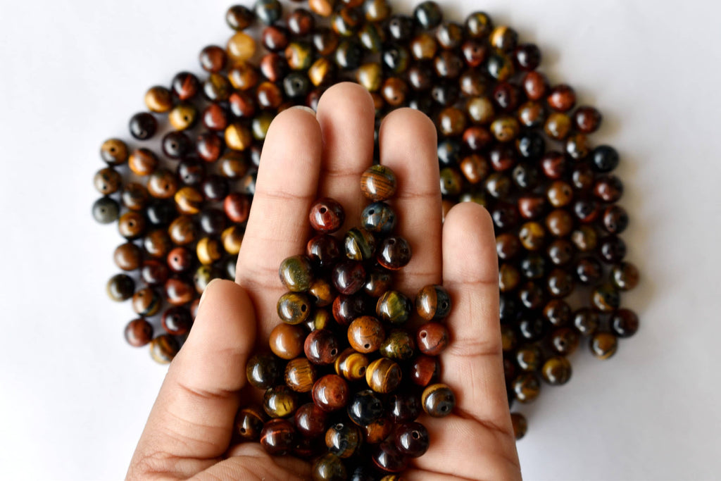 Multi Tiger Eye Beads, Natural Round Crystal Beads 6mm to 10mm | | Wiccan Center