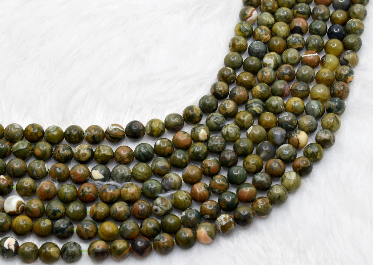 Ocean Jasper Beads, Natural Round Crystal Beads 4mm to 12mm. | | Wiccan Center