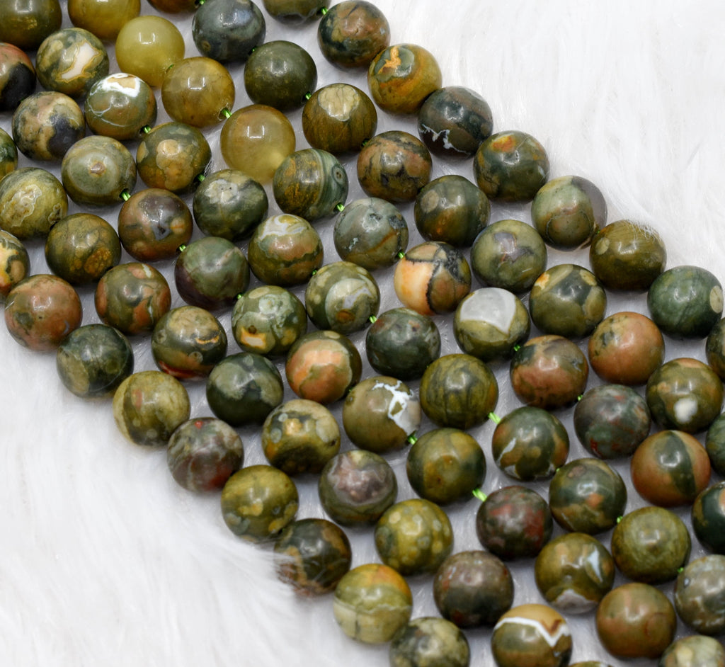 Ocean Jasper Beads, Natural Round Crystal Beads 4mm to 12mm. | | Wiccan Center