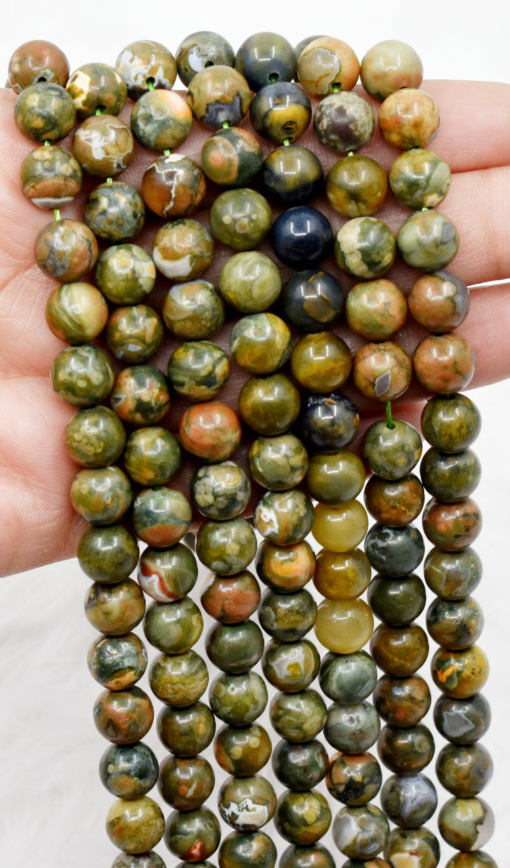 Ocean Jasper Beads, Natural Round Crystal Beads 4mm to 12mm. | | Wiccan Center